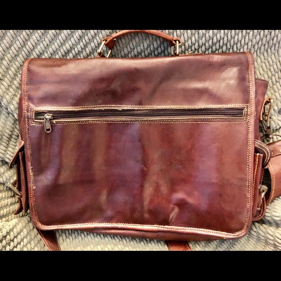 Genuine leather laptop carrier - Picture 3 of 5